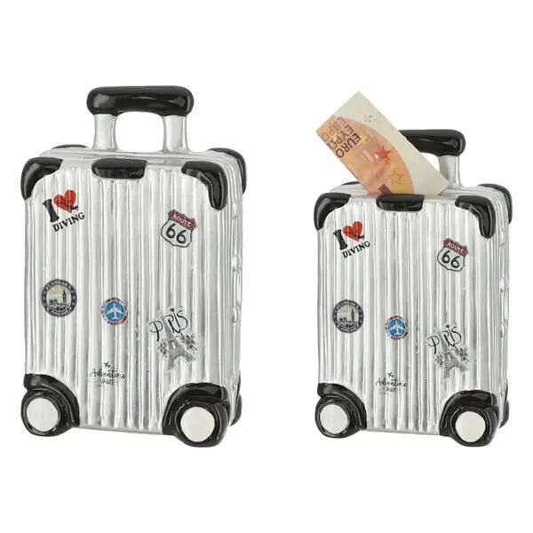 Reisekoffer-Spardose, ca. 10x16 cm &ndash; Ideal f&uuml;r Weltenbummler