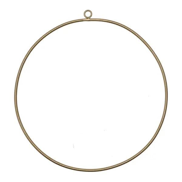Ring zum H&auml;ngen DIY, gold, 25 cm Durchmesser &ndash; Moderner Kranzrahmen, vielseitig