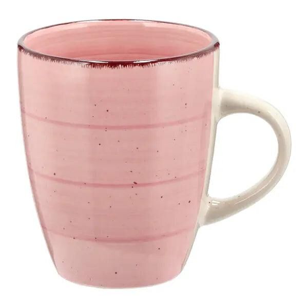 Rosa Keramikbecher, ca. 11cmH - Stilvolles Geschirr f&uuml;r Kaffee, Tee oder Getr&auml;nke