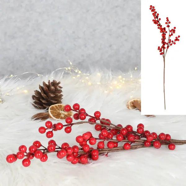 Roter Beerenzweig, Dekoratives Element, Ca. 75cm Hoch