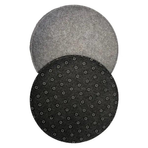 Runde Filz-Sitzauflage, Rutschfest, ca. 35cm Durchmesser, 2er-Set | Komfortable Stuhlkissen