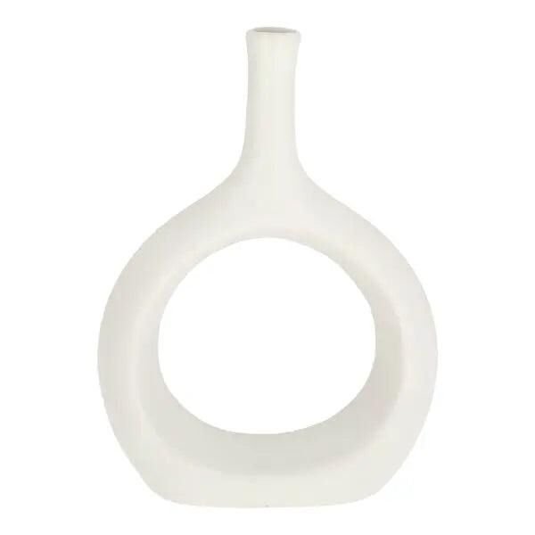 Runde Keramikvase, 19,5 cm Hoch, Elegantes Kugelf&ouml;rmiges Tischdekor