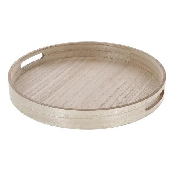 Rundes Holztablett, Durchmesser ca. 40 cm