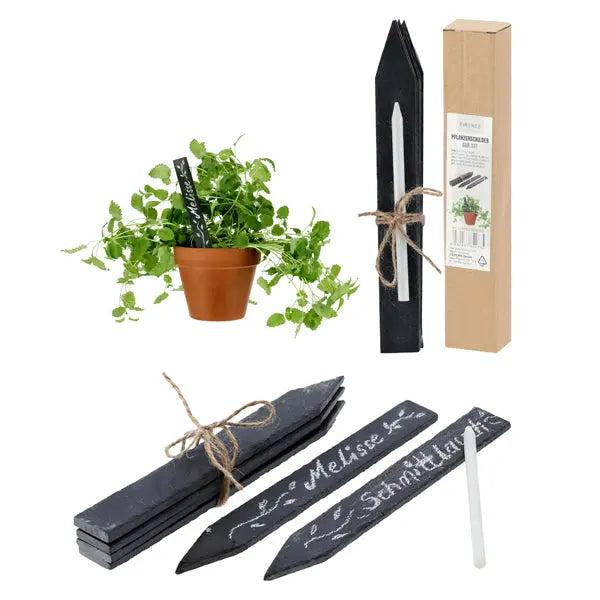 Schiefer Pflanzstecker, 6er Set, Ca. 2x15cm - Nat&uuml;rliche Schieferstecker f&uuml;r Ihre Gartenbepflanzung