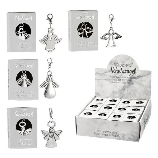 Schutzengel-Anh&auml;nger 4er Set in dekorativer Box &ndash; Ideales Geschenk & Gl&uuml;cksbringer