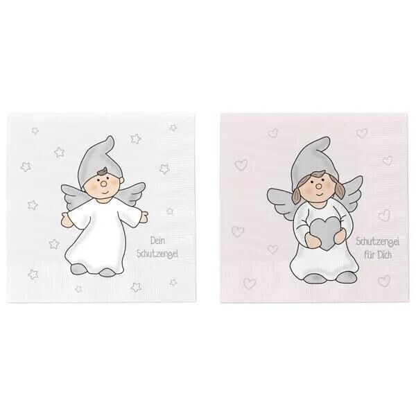 Schutzengel Servietten, 2-lagig, 20er-Pack - Himmlische Tischdekoration