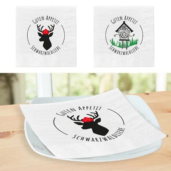 Schwarzwaldliebe Servietten, 20er Pack, Elegantes 2-lagiges Design