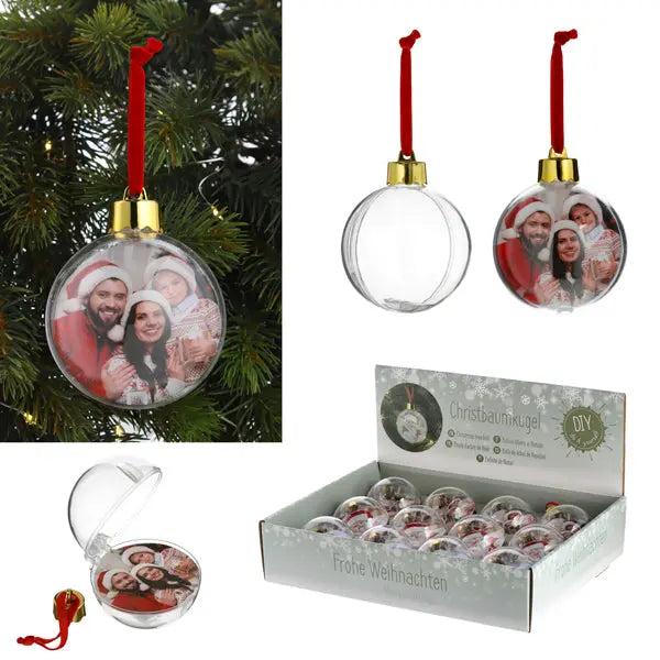 Selbstgestaltbare DIY Christbaumkugel, Durchmesser ca. 8 cm