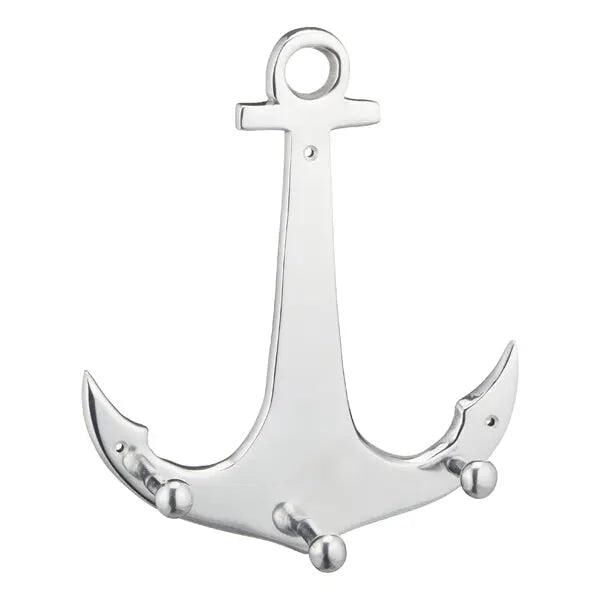 Silberner Garderoben-Anker, Ca. 27 cm Hoch - Elegantes M&ouml;belzubeh&ouml;r