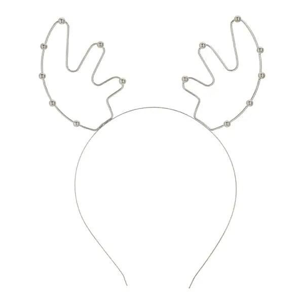 Silberner Haarreif mit Rentiergeweih, Festlicher Weihnachtsschmuck - 100 Zeichen