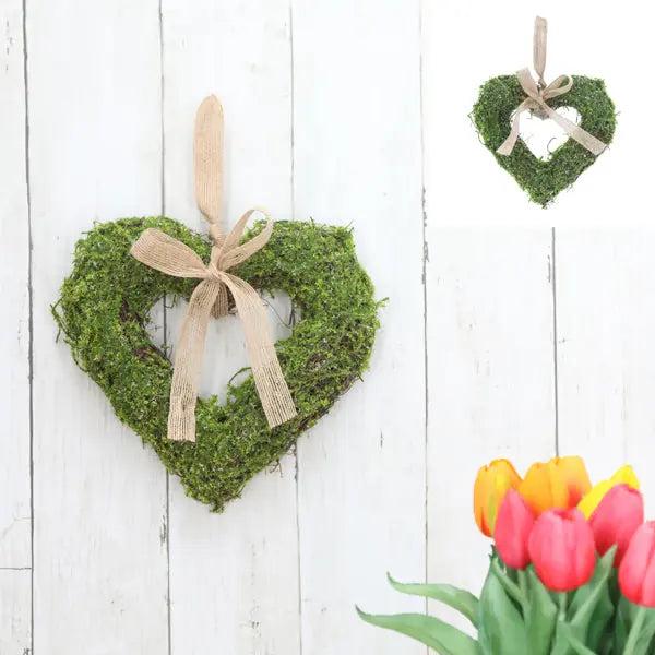 Small Moss Rabbit Door Hanger, 50cm High - Charming Easter Decor