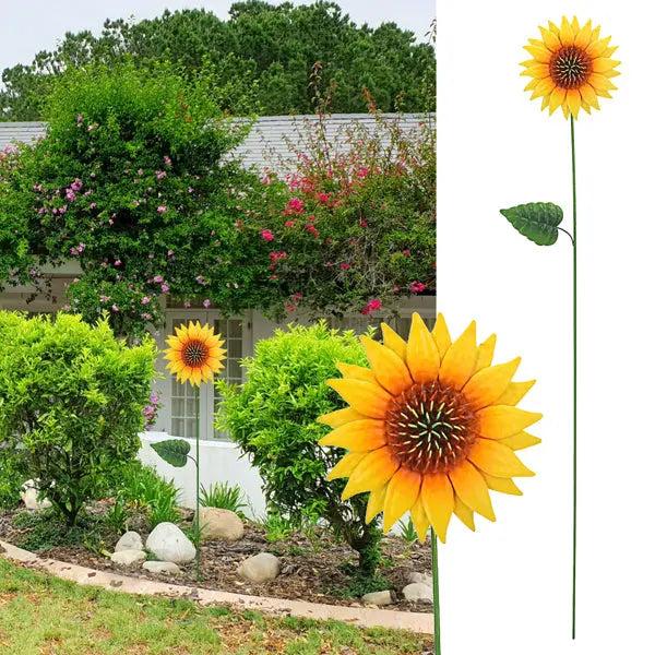 Sonnenblume Gartenstecker - Leuchtende Deko, ca. 100 cm hoch
