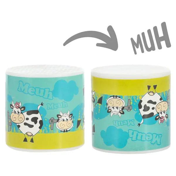 Spa&szlig;ige Muhdose - Ger&auml;usch-Spielzeug mit Kuhlaut, ca. 6cm hoch, Lustiger Soundmaker
