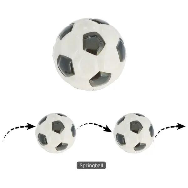 Springball, Fu&szlig;ball-Design, ca. 7 cm Durchmesser, robuster Spielball, ideal f&uuml;r drinnen & drau&szlig;en