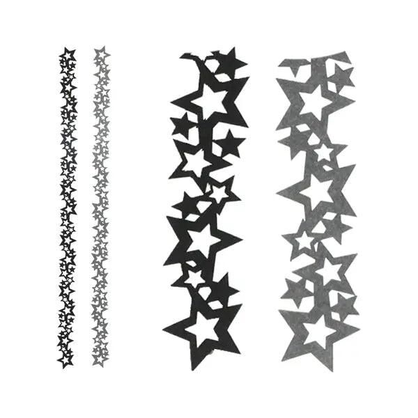 Sterne Filz-Tischl&auml;ufer, 2er-Set, ca. 120cm x 7cm - Dekorativer Tischschmuck