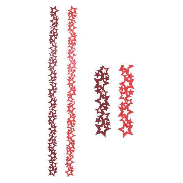 Sternenmuster Tischl&auml;ufer aus Filz, 2er-Set, ca. 120cm x 7cm - Stilvolle Tischdekoration