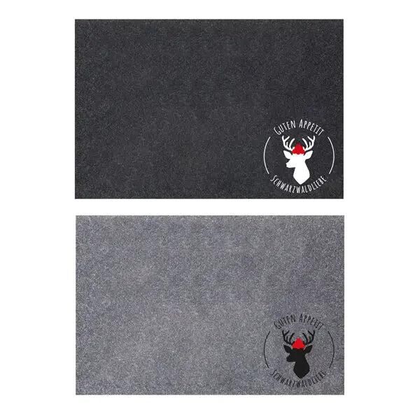 Stilvolles Filz Tischset - Schwarzwaldliebe Design | 2er Set | Ca. 45x30cm | Robust & Elegant