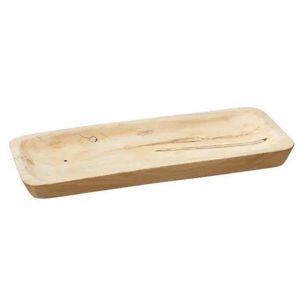 Stylische Holzschale rechteckig flach mittel 40cm &ndash; Perfekte Deko und Servierplatte
