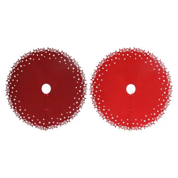 Tannenbaumdecke Filz Sterne, ca. 95 cm Durchmesser, 2er-Set &ndash; Stilvolle Christbaumdecken