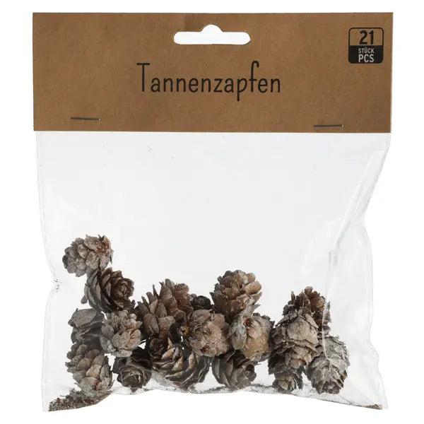 Tannenzapfen, 21er Set, S &ndash; Nat&uuml;rliche Walddeko | Rustikale Festtagsakzente