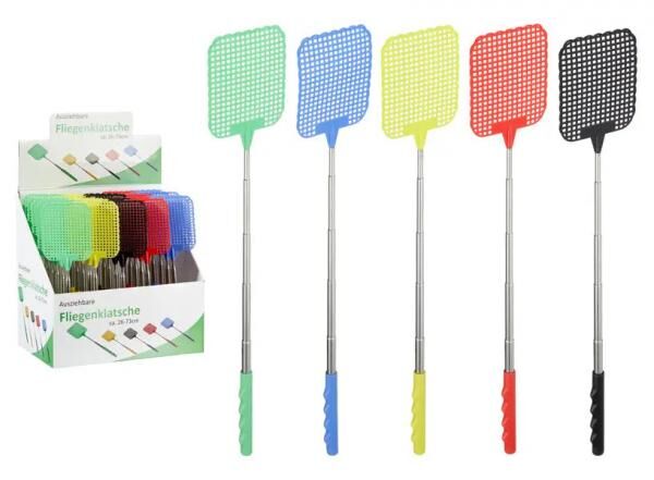 Teleskop-Fliegenklatsche Colour, 60 cm Auszug, Schlag 5/s - Effektive Insektenabwehr