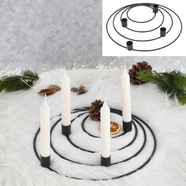 Top-Angebot: Elegante schwarze Adventskranzringe, 30 cm Durchmesser &ndash; Jetzt entdecken