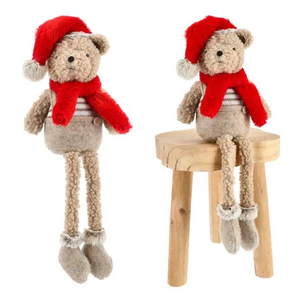 Weihnachtsb&auml;r Kantenhocker - Festlicher Dekor, 45 cm L&auml;nge