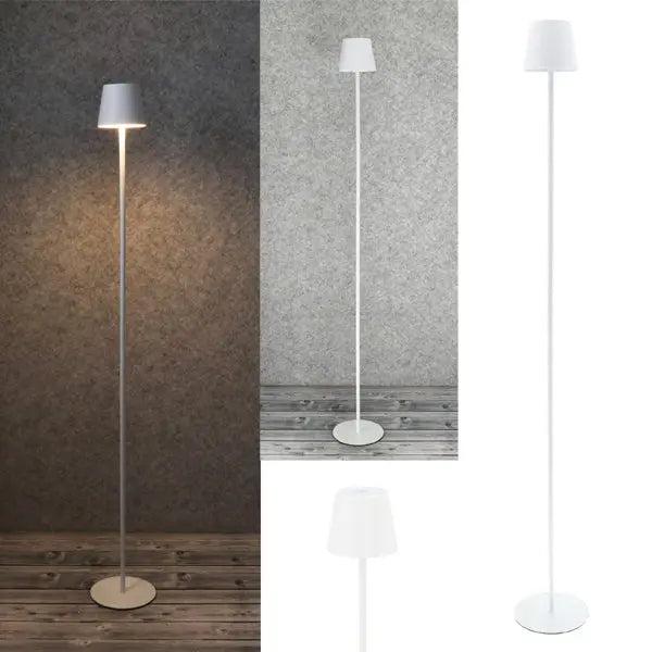 Wei&szlig;e LED-Stehleuchte mit USB-Anschluss, 120cm - Vielseitige Beleuchtung