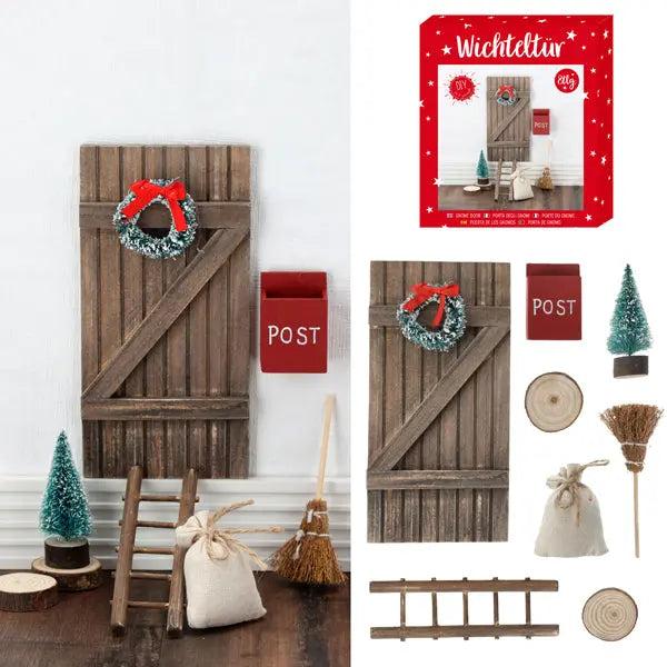 Wichtelt&uuml;r Miniatur Set, 8-teilig, in Farbbox &ndash; Magische Weihnachtsdekoration