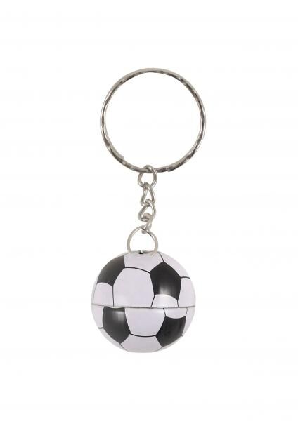 2,5 cm Fu&szlig;ball-Schl&uuml;sselanh&auml;nger aus Metall | Sportliches Schl&uuml;sselanh&auml;nger-Accessoire
