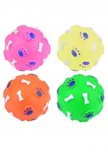 7 cm dog ball - 4 different colors with whistle - interactive toy for training and fun