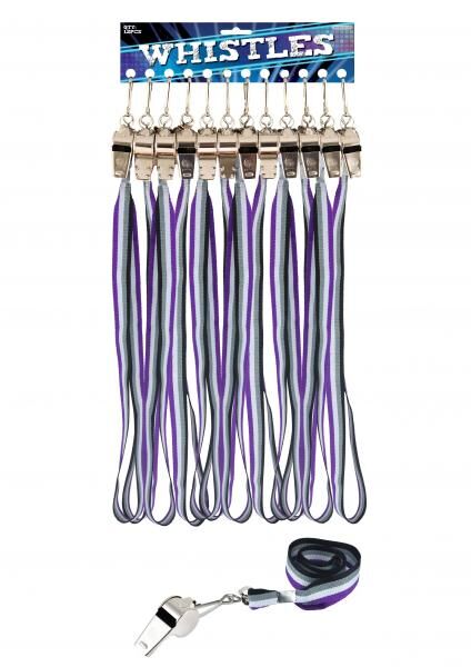 Asexuelles Pride Whistle, Metallpfeife 5,5 cm mit 80 x 2 cm Lanyard