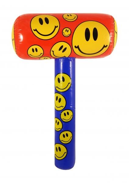 Aufblasbarer Hammer Smile, 48 cm, Spielzeug f&uuml;r Kinder, Party-Zubeh&ouml;r & Deko, Lustiges Geschenk