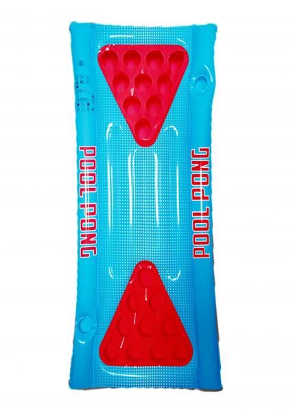 Aufblasbares Bierpong-Luftbett, 166 x 77 cm, Wasserfest, Poolparty-Spielzeug