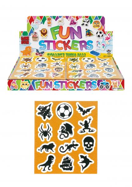 Aufkleber-Set f&uuml;r Jungen 10x11,5 cm, 12 St&uuml;ck Pro Karte &ndash; vielseitige Kindersticker