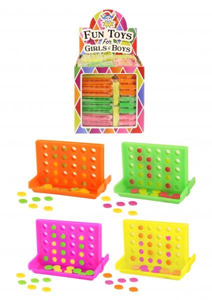 Aufstellungsspiel, 7,5 cm, 4 Neonfarben sortiert