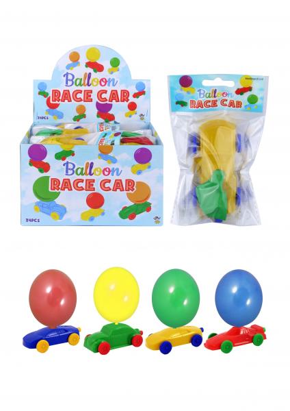 Ballonwagen-Spielzeug mit 2 Ballons, 5 verschiedene Farben - Spielzeug f&uuml;r Kinder