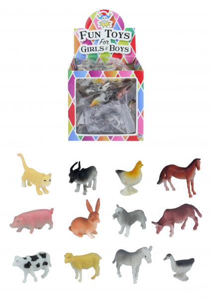 Bauernhoftiere Spielset, 4-5 cm, Sortiment mit 10 Figuren
