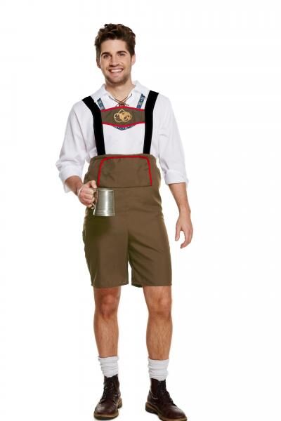 Bayerisches Fest-Outfit F&uuml;r Erwachsene &ndash; Trachtenmode Herren Lederhose & Hemd Set