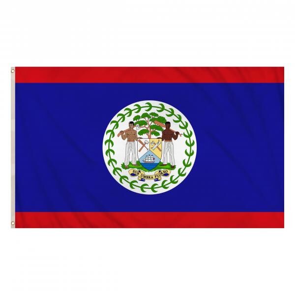 Belize-Flagge 5 Fu&szlig; x 3 Fu&szlig; &ndash; robuste Polyester-Nationalflagge mit lebendigen Farben
