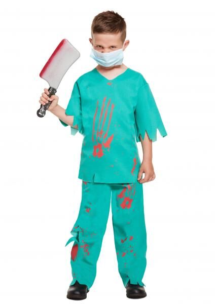 Blutiger Chirurgenkost&uuml;m f&uuml;r Kinder, klein (4&ndash;6 Jahre) &ndash; ideal f&uuml;r Halloween