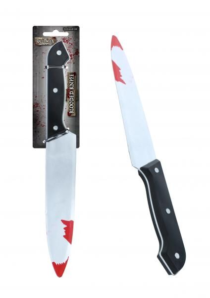 Blutiges Messer Waffe 31 cm &ndash; realistische Halloween-Requisit