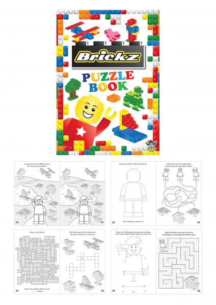Brickz Puzzlebuch, 10,5 x 14,5 cm, 16 Seiten &ndash; Lustiges Denkspiel f&uuml;r kreative K&ouml;pfe