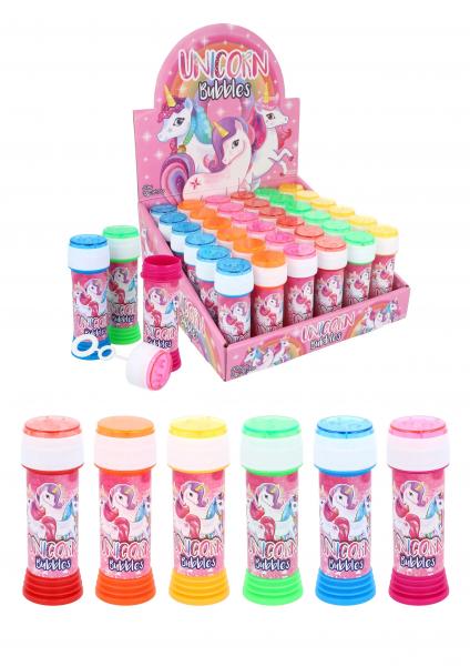 Bubble Tubs Einhorn-Seifenblasen 50ml mit Labyrinth-Puzzle, 6 sortierte Farben