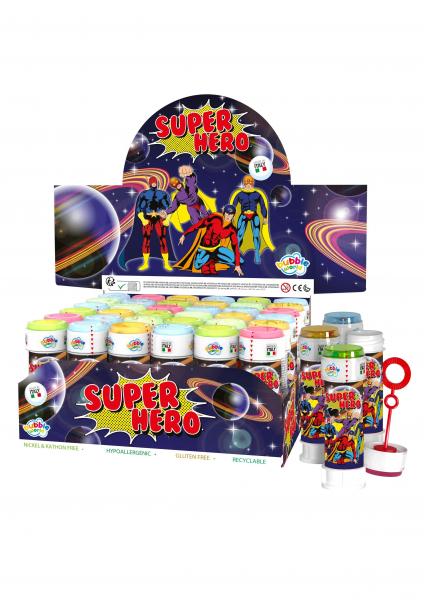 Bubble Tubs Super Hero 60ml Seifenblasen mit Labyrinth-Puzzle Deckel f&uuml;r Kinder