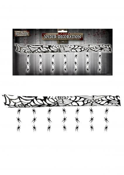 Deckendekoration mit Spinnen &ndash; 3 m, gruselige Halloween-Dekoration