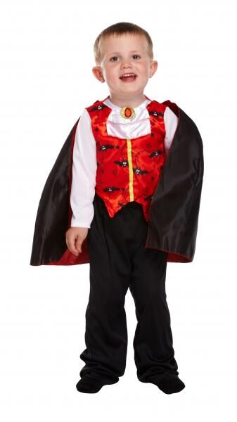 Deluxe-Vampir-Kost&uuml;m f&uuml;r Enkelkinder ab 3 Jahren &ndash; neues Halloween-Outfit
