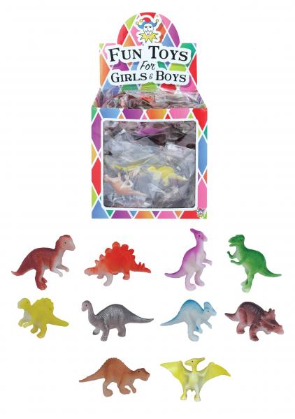 Dinosaurierfiguren, 4-5 cm, 10 verschiedene Arten - Mini-Spielzeugset f&uuml;r Kinder