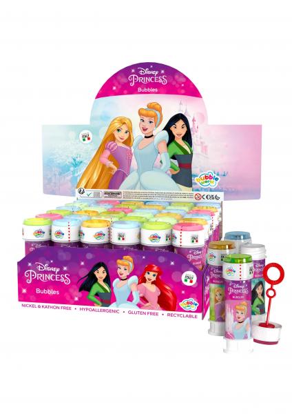 Disney Princess Bubble Tubs 60ml mit Puzzle-Labyrinth-Spiel - Kinder Seifenblasen-Set