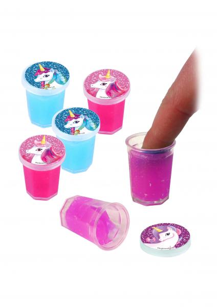 Einhorn Slime Tube 10g - 3x3,8 cm, 3 verschiedene Farben, Packung mit 3 St&uuml;ck